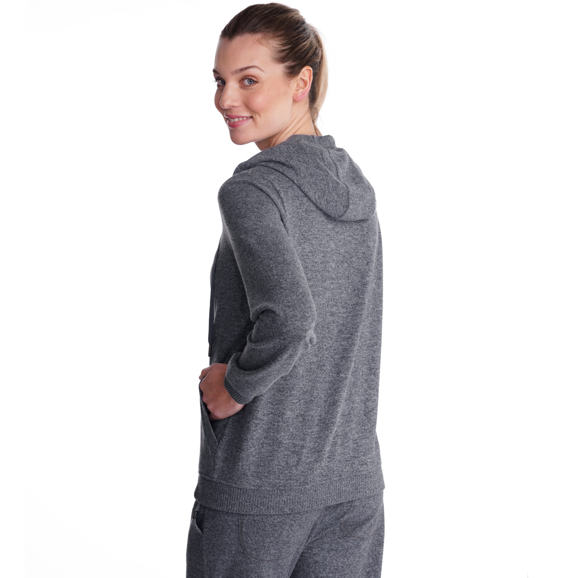 Damen Yoga-Sweatjacke mit Kapuze