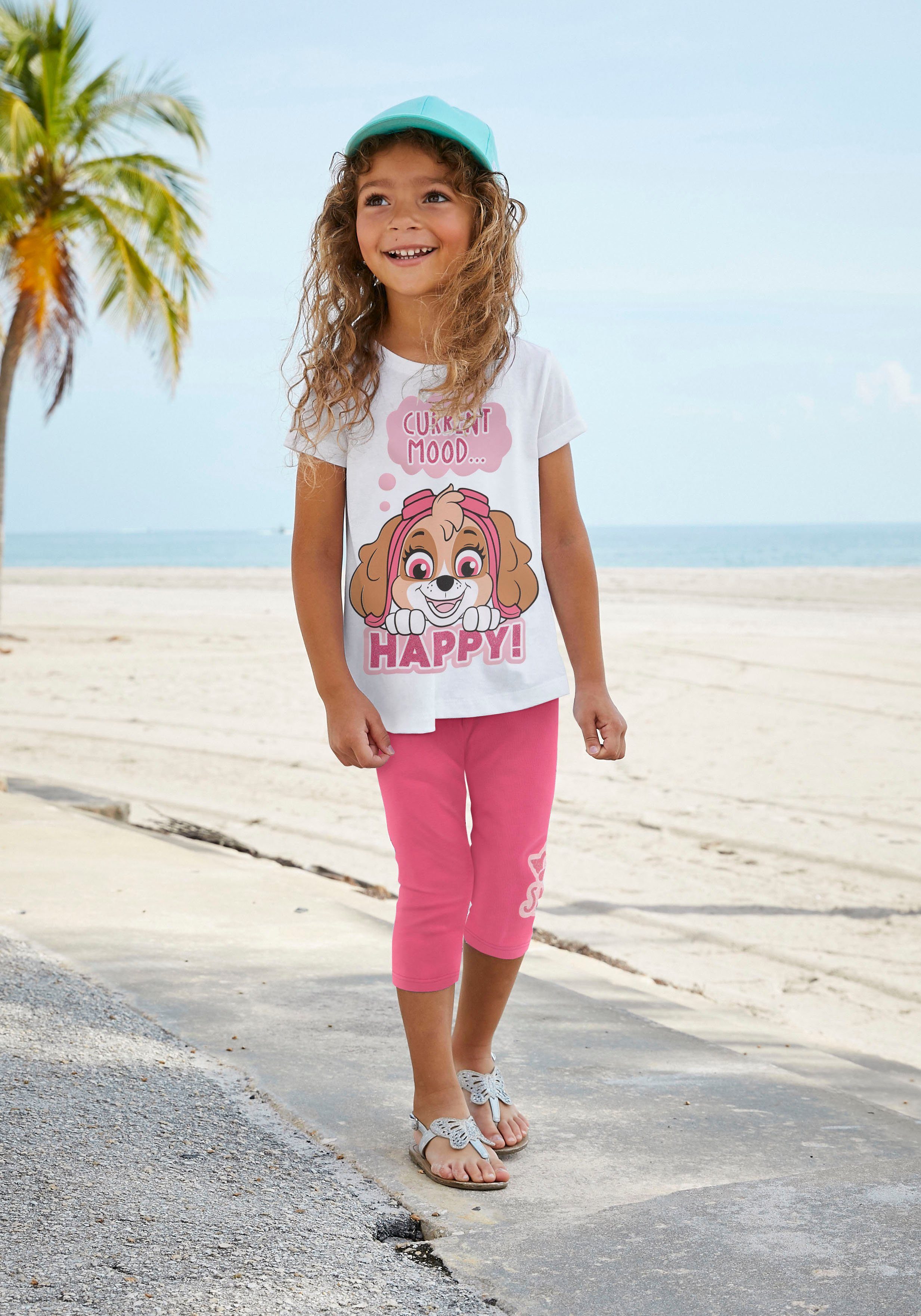 PAW PATROL Shirt & Leggings (Set, 2-tlg) mit Glitzerdruck