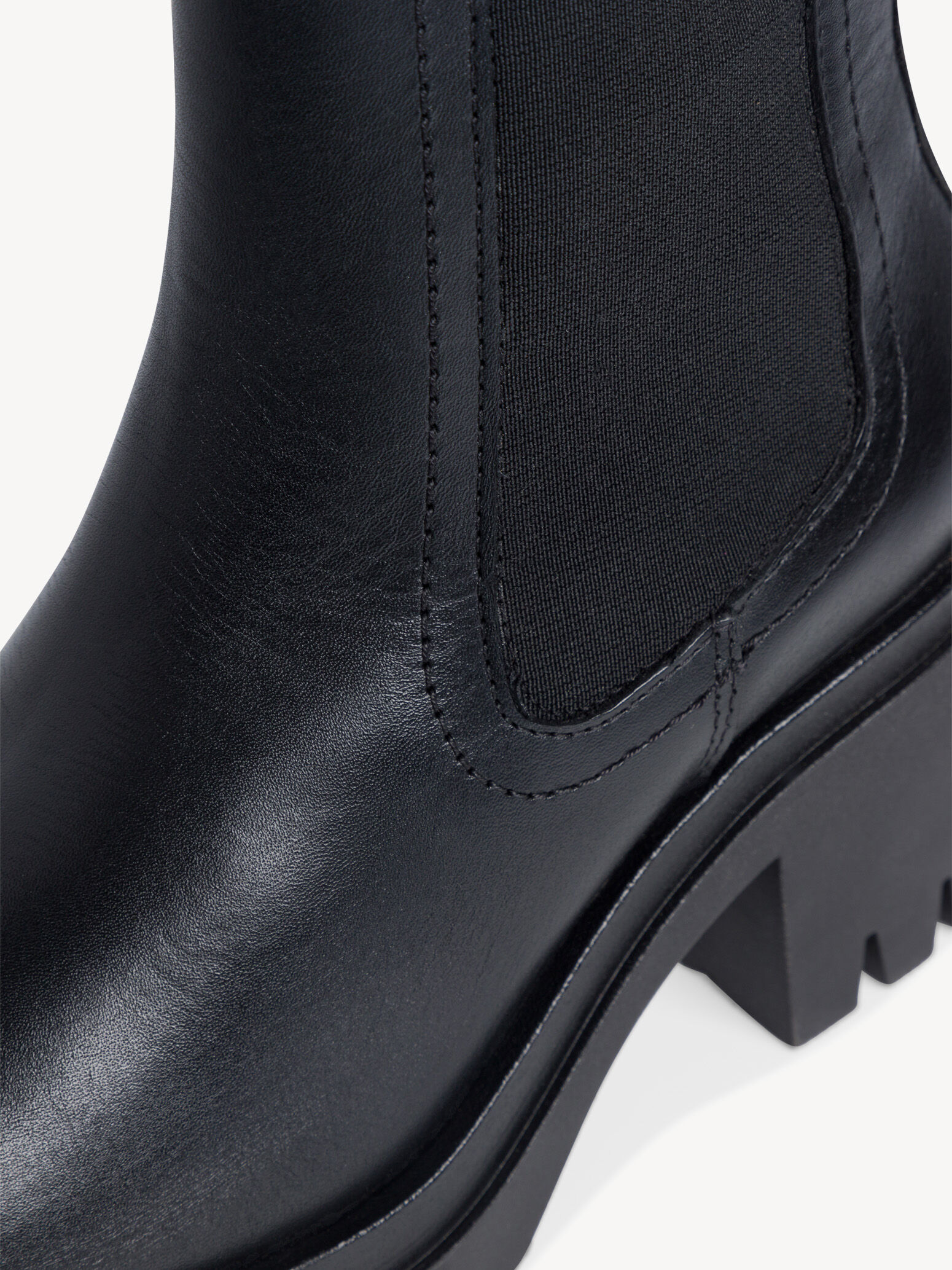 Bottine Chelsea en cuir - noir