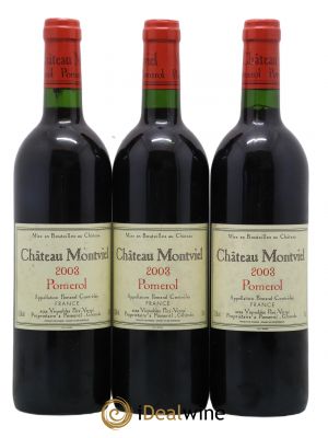 Château Montviel  2003 - Lot de 3 Bouteilles