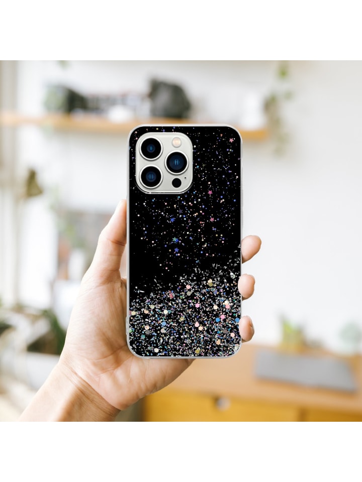 cadorabo Hülle für Apple iPhone 14 PRO MAX Glitter in Schwarz mit Glitter günstig kaufen onesize