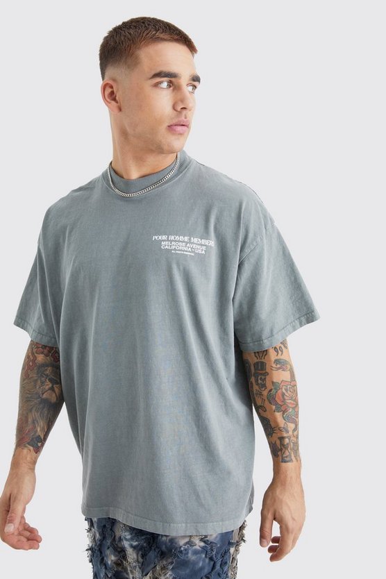 Kastiges T-Shirt mit Print