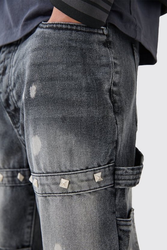Tall Slim-Fit Schlagjeans mit verziertem Detail