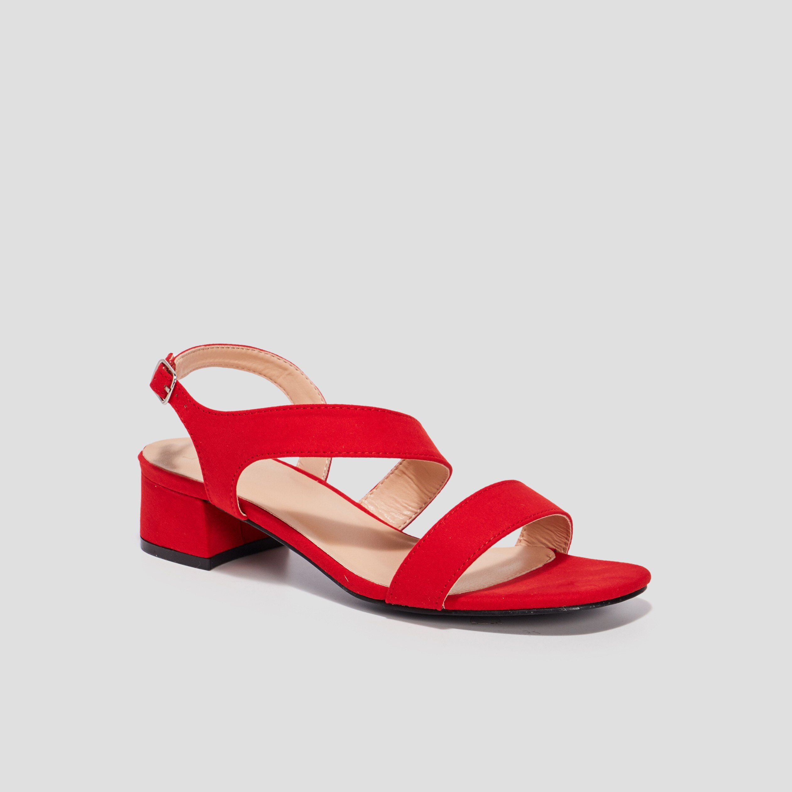 Sandales à talons rouge femme | La Halle