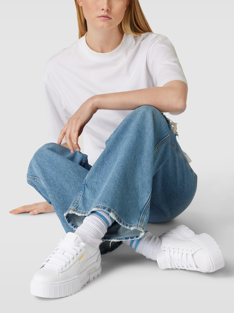 Sneaker mit Plateau-Sohle Modell 'Mayze' in weiß