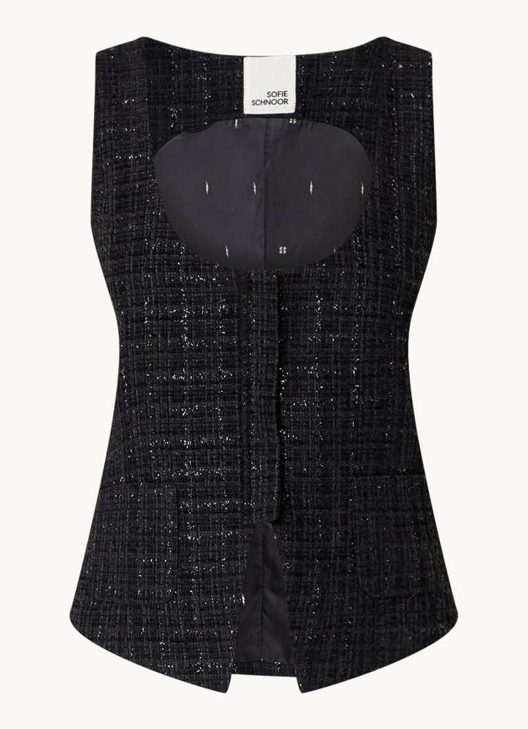 Top fără mâneci cu efect de tweed Yoko de la Sofie Schnoor