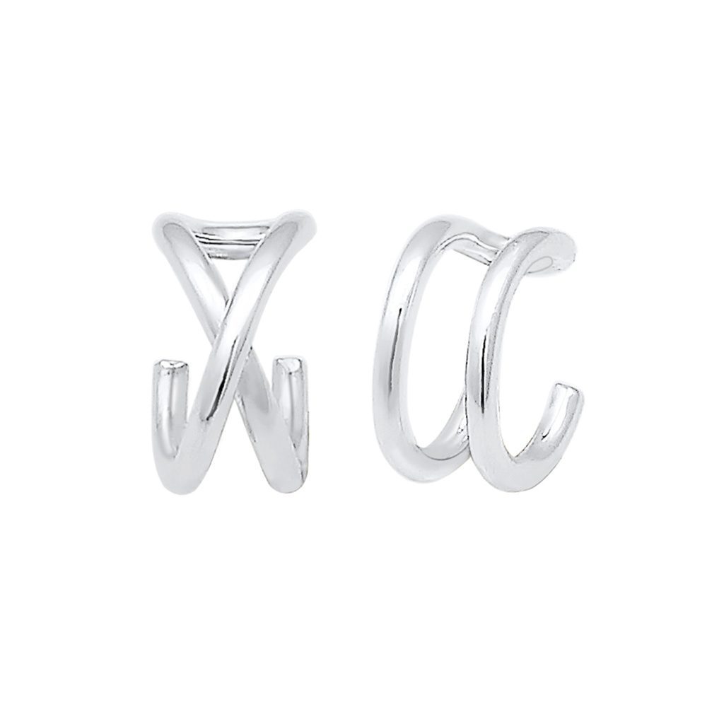 Elli Elli by Julie & Grace Boucles d'Oreilles Ear Cuff Geo Base Minimal Femme - 925/10 Boucles d'oreilles
