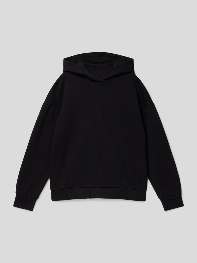 Hoodie mit Kapuze in schwarz