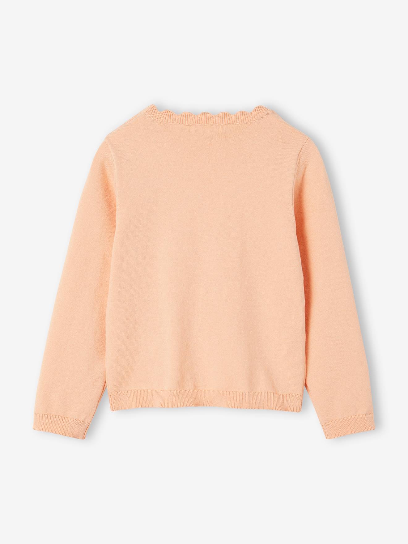 Vertbaudet Personalisierbarer Mädchen Pullover BASIC Oeko-Tex - aprikose