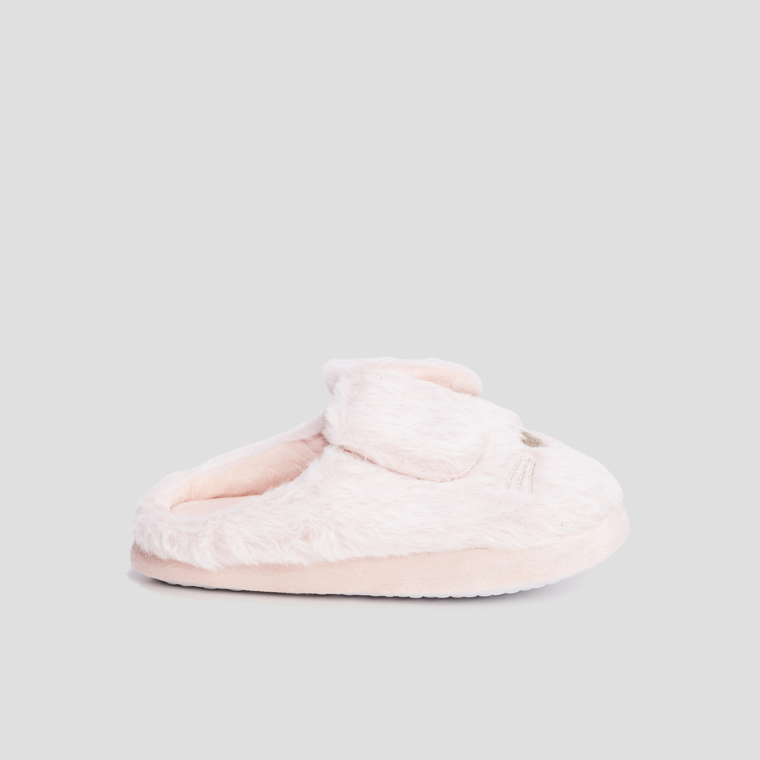 Chaussons mules fourrure rose fille | La Halle