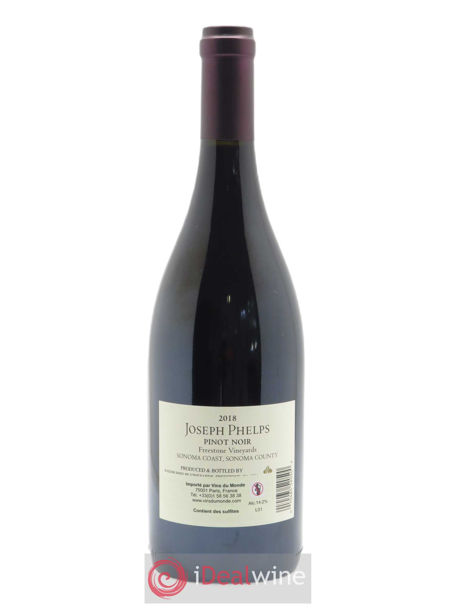 Sonoma Freestone Pinot noir Joseph Phelps  2018 - Lot de 1 Bouteille