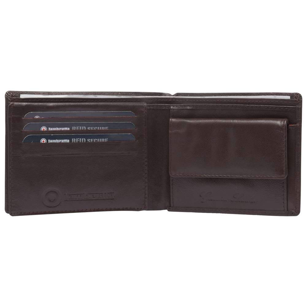 Lambretta Herren Klassische Leder Brieftasche JBLW11-WALLET-DKBROWN