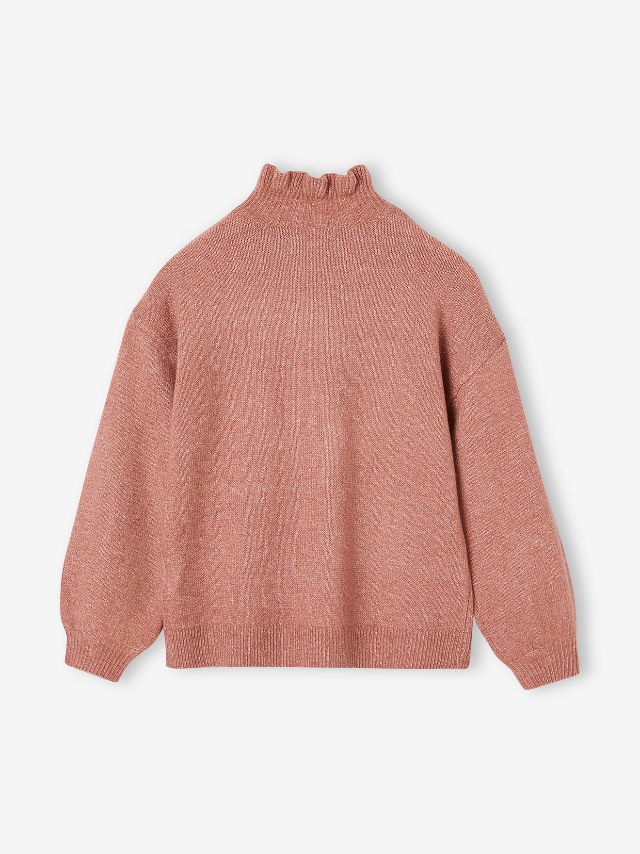 Vertbaudet Mädchen Jacquard-Pullover - beige meliert