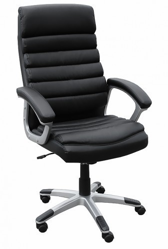 Amstyle Bürostuhl Leder Optik Schwarz Schreibtischstuhl Chefsessel Drehstuhl mit XXL Polsterung