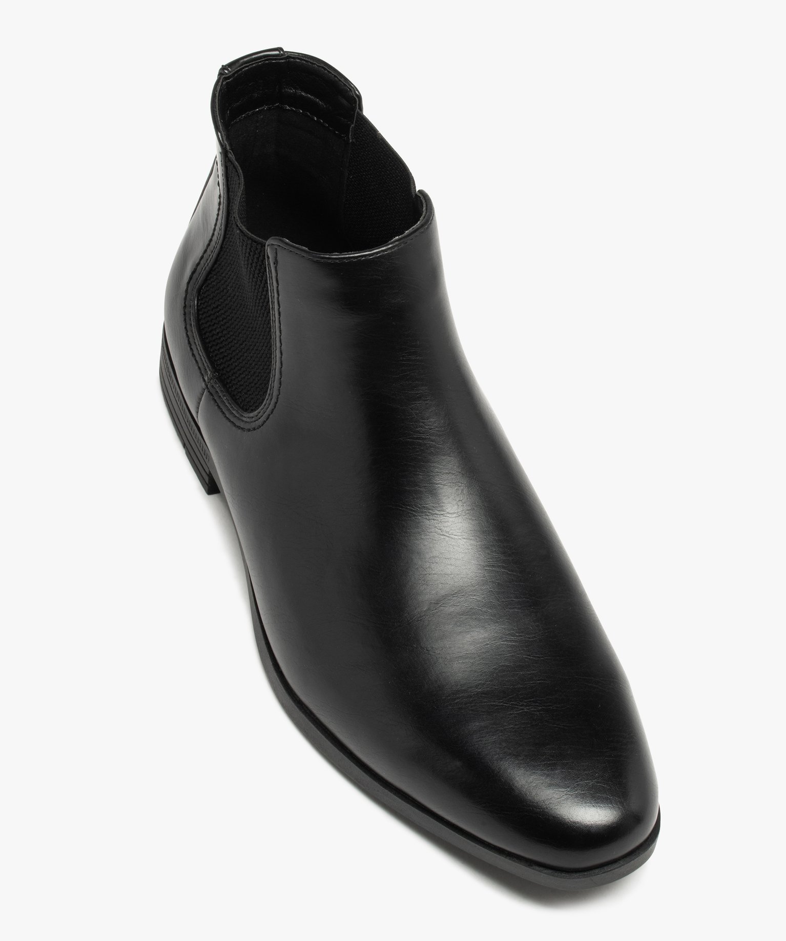 Chelsea boots avec élastiques texturés homme noir | GEMO
