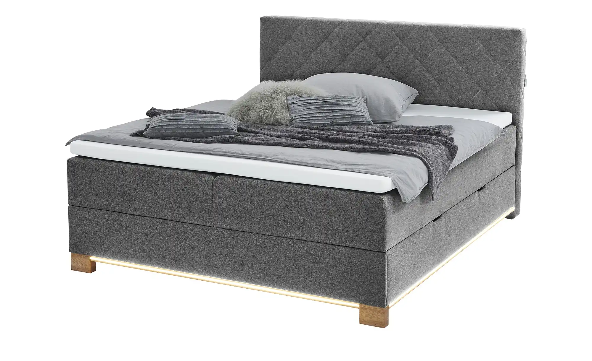 Boxspringbett USB-Anschluss & LED- Beleuchtung  Clara