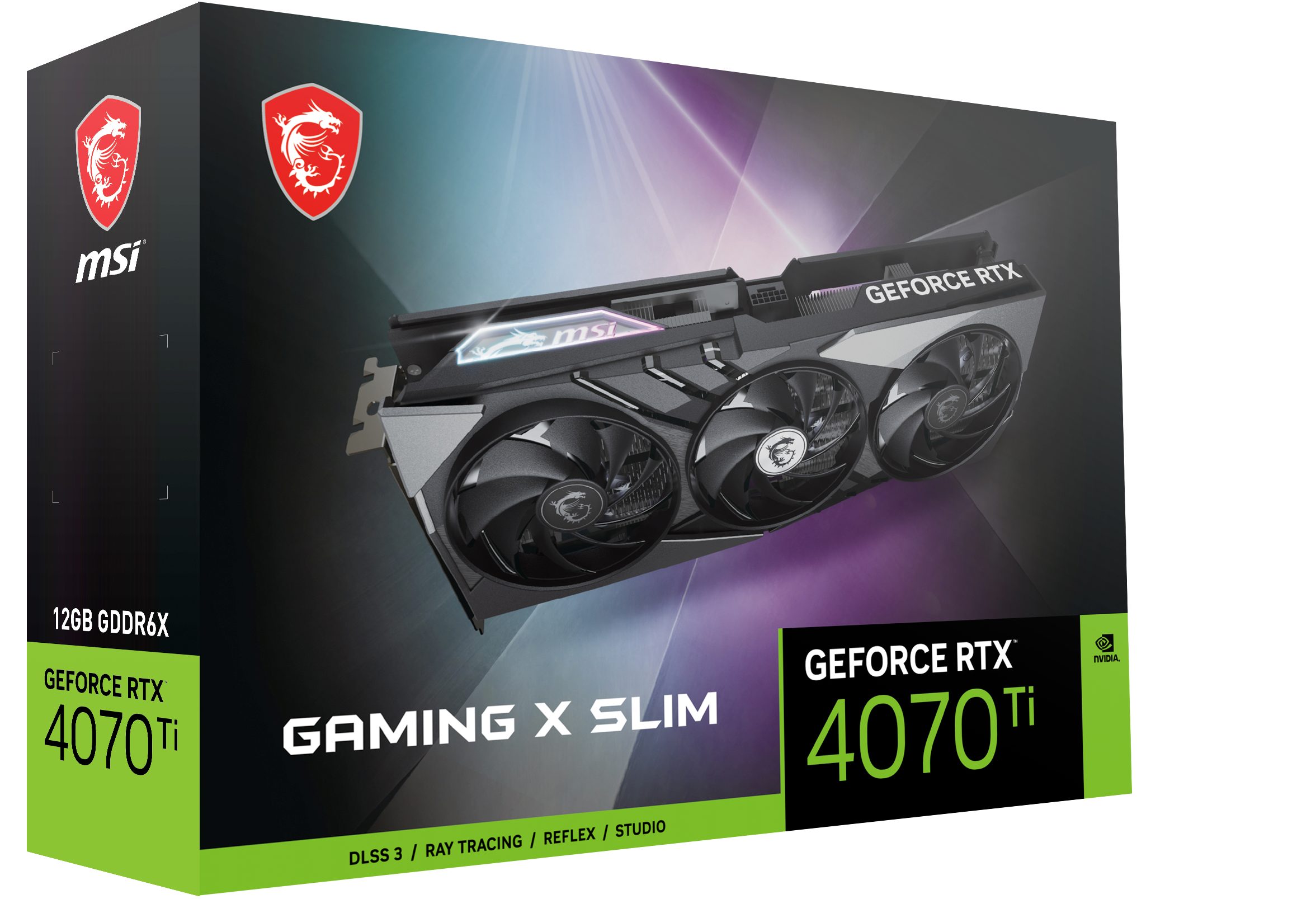 MSI GeForce RTX 4070 Ti GAMING X SLIM 12G Grafikkarte (12 GB, GDDR6X)
