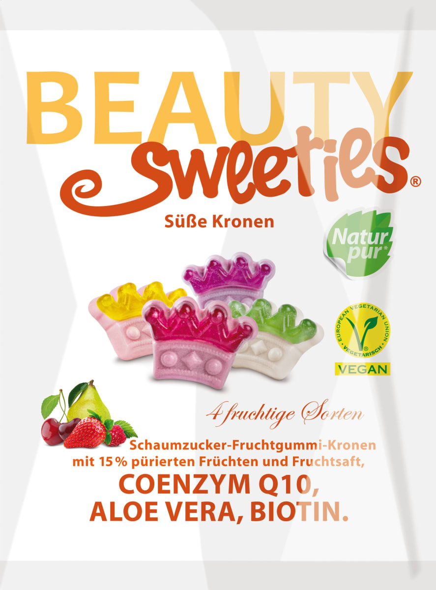 Fruchtgummi, süße Kronen, 125 g