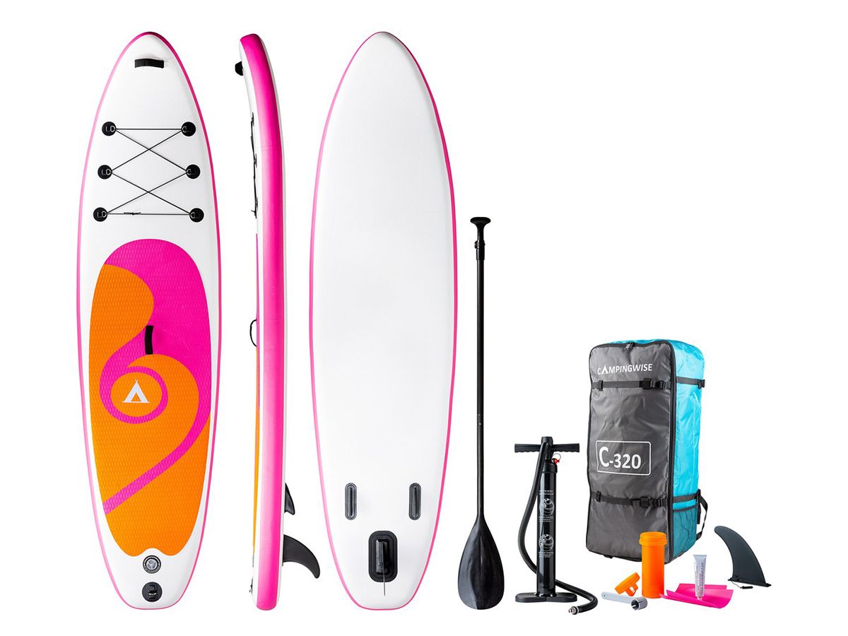 Campingwise pink orange aufblasbar Sup Board set