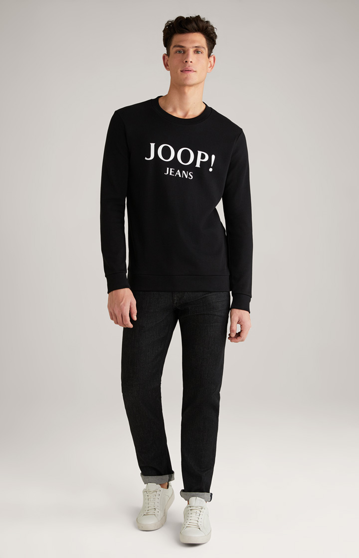 Sweatshirt Alfred in Schwarz/ Weiss