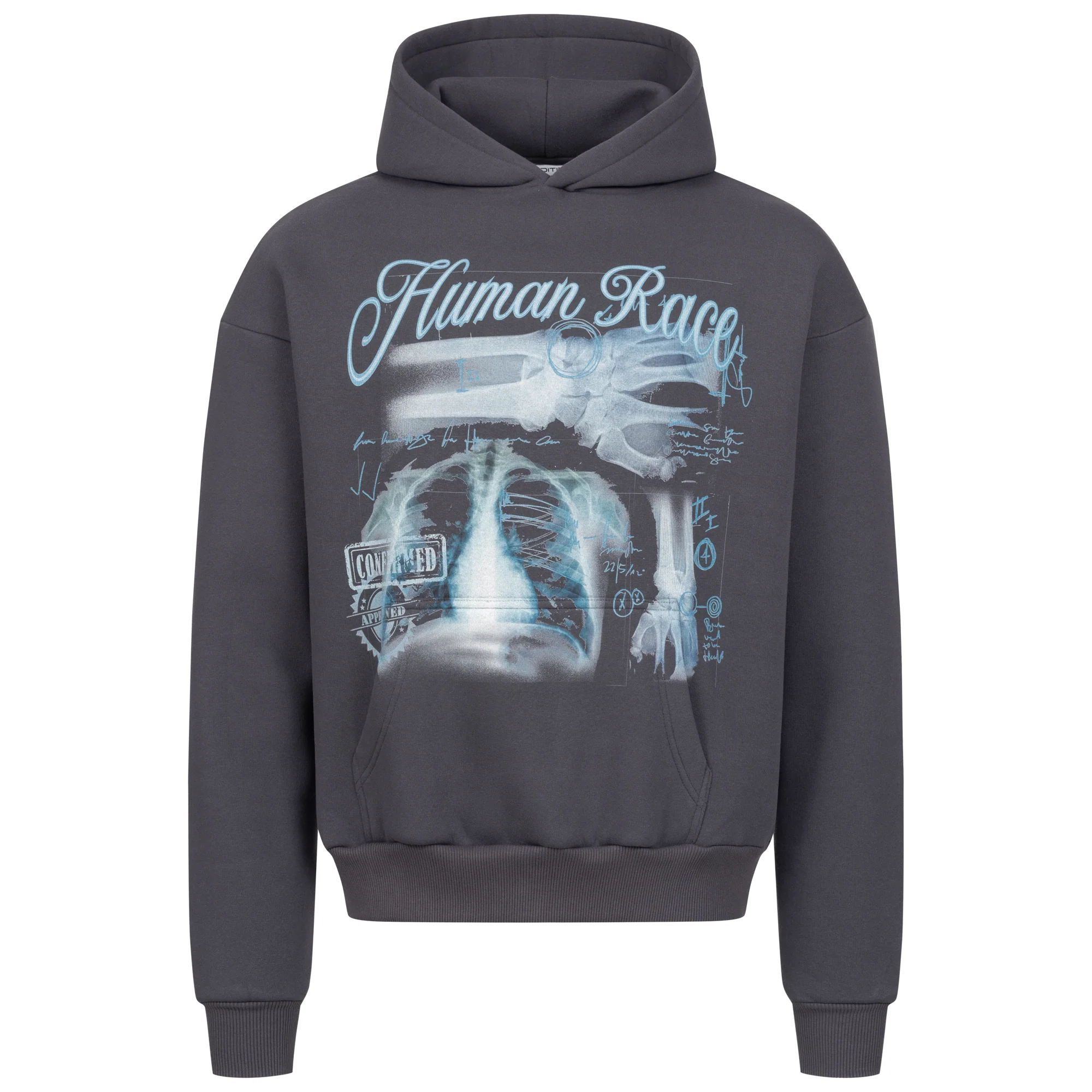 Skeleton Human Race Washed Hoodie