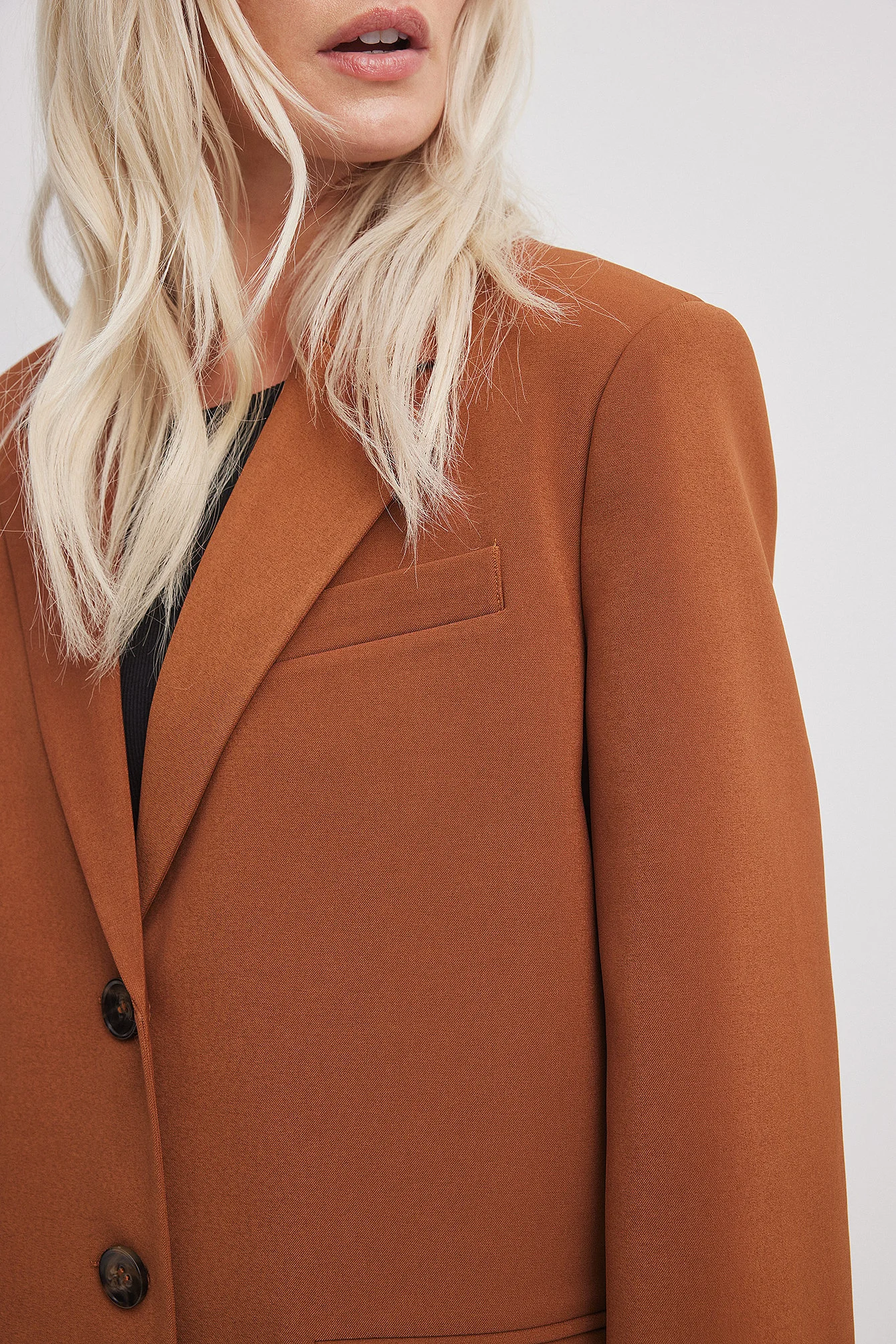 Oversized Blazer mit drei Knöpfen