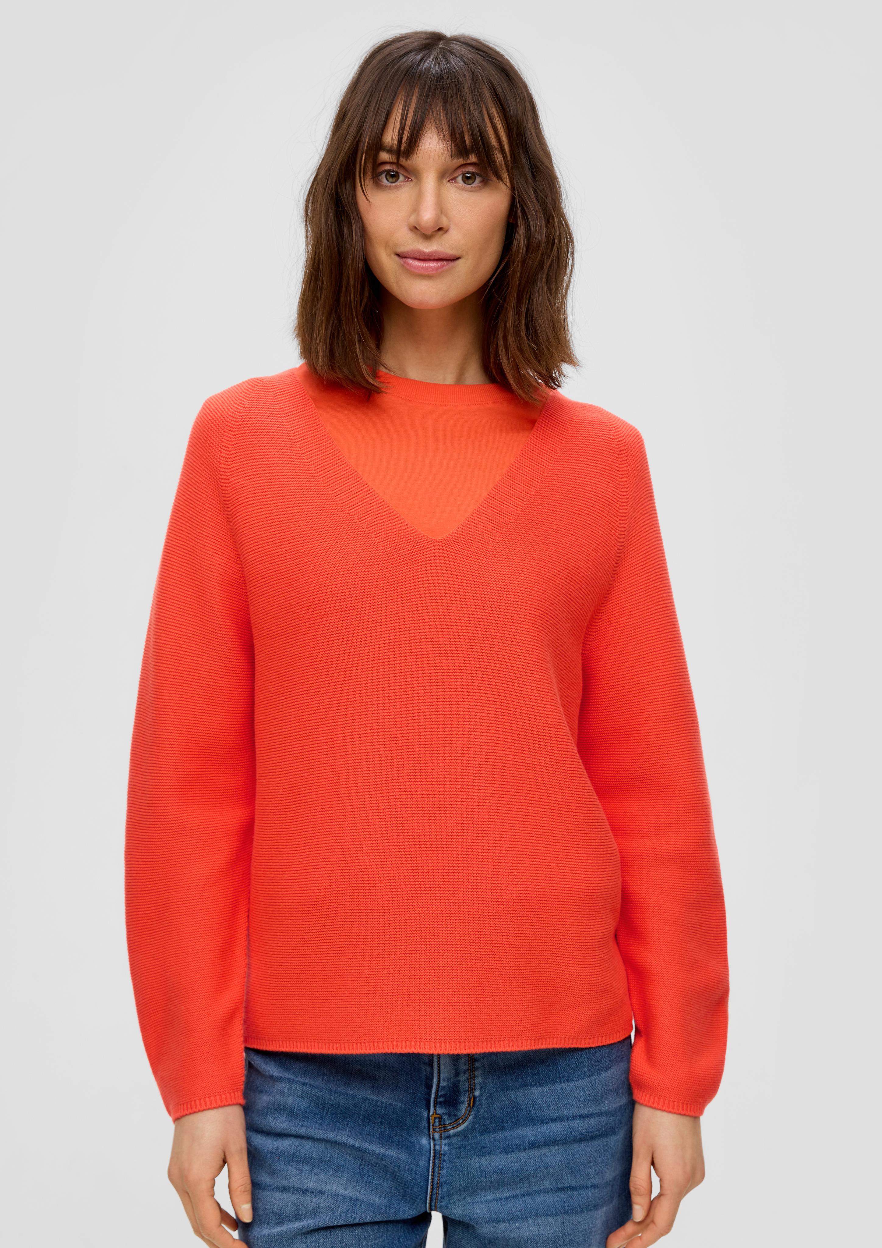 Strickpullover mit V-Ausschnitt  2144153-2590