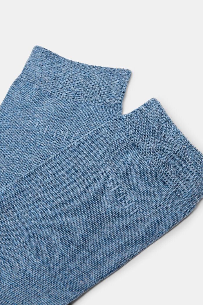 Socken im Doppelpack mit eingestricktem Logo, Bio-Baumwolle