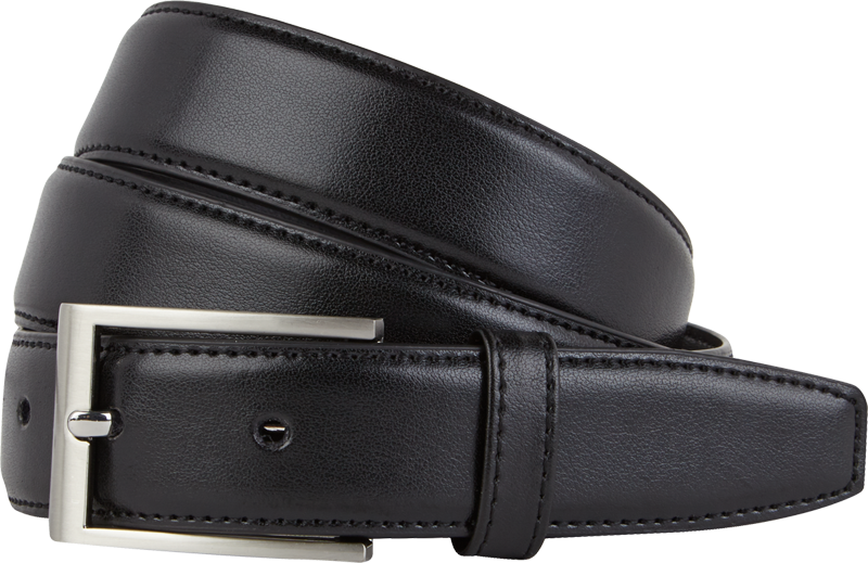 Gürtel aus Leder in schwarz