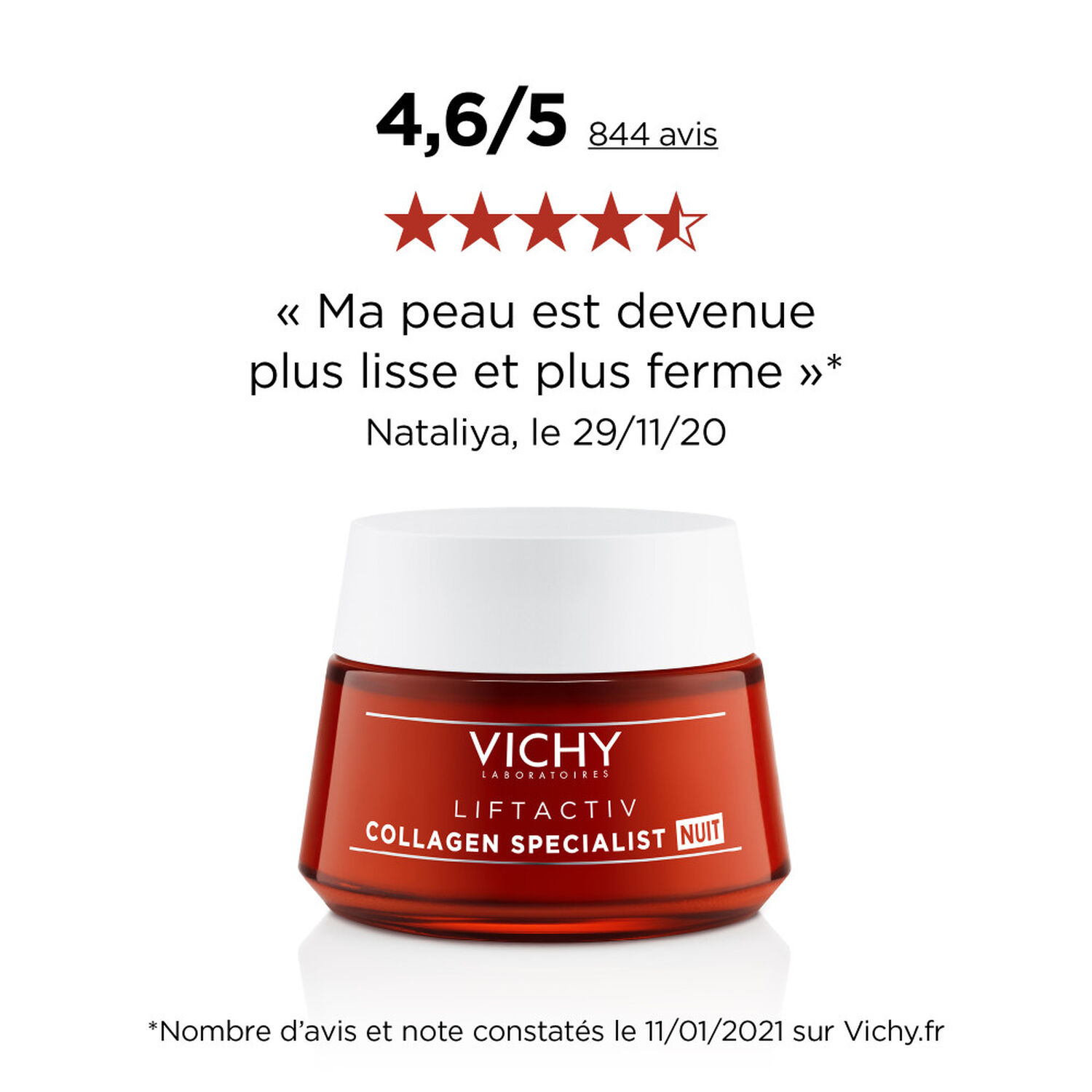 Vichy Liftactiv Collagen Spécialist Crème de Nuit Anti-Rides et Anti-Tâches 50 ml