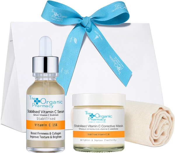 The Organic Pharmacy Brighten & Glow Kit Stabilised Vitamin C Gesichtspflegeset