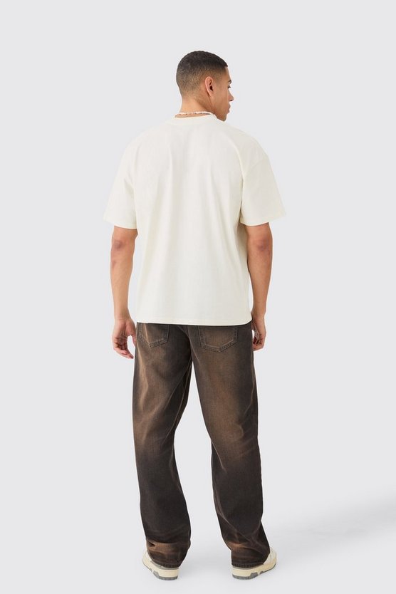 Oversize T-Shirt mit Totenkopf-Print