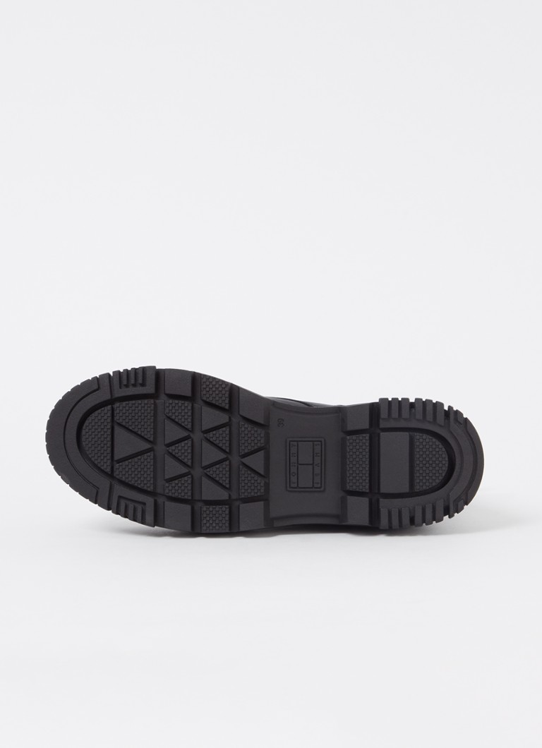 Tommy Hilfiger  Biker boot van leer met plateauzool