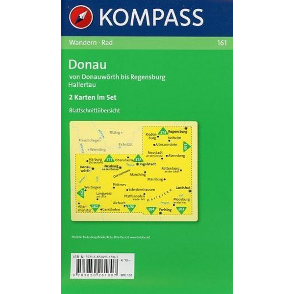 Donau - von Donauwörth bis Regensburg, Hallertau 1 : 50 000 - Wanderkarte