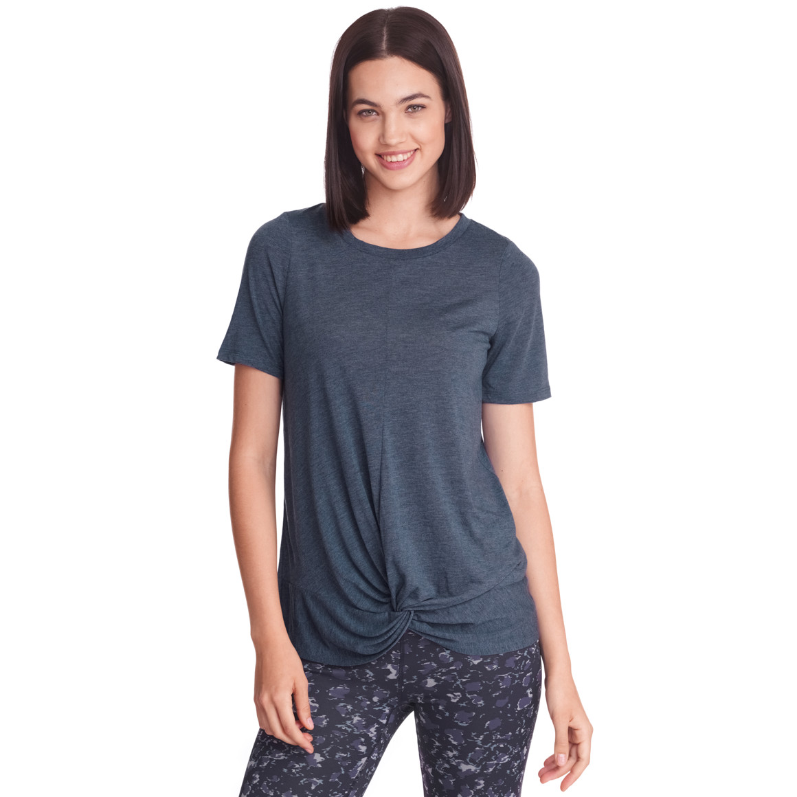 Damen Yoga-T-Shirt mit Knotendetail