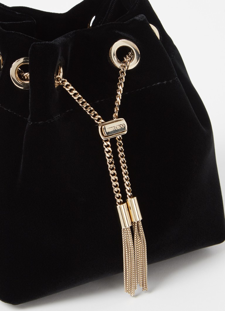 Geantă mini Jimmy Choo Bon Bon din catifea