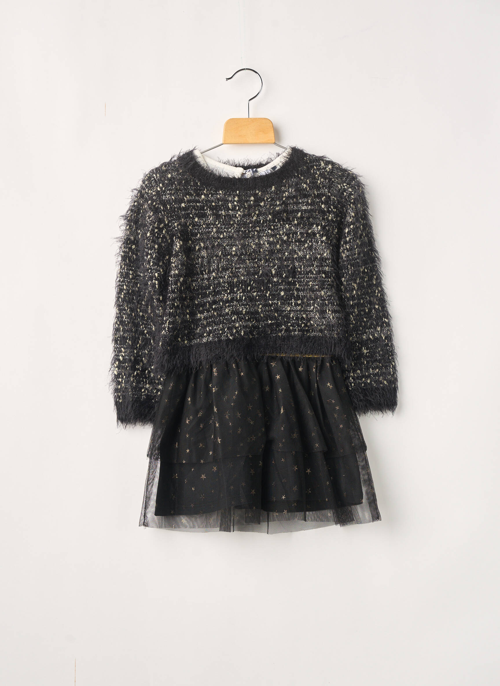3 Pommes Ensembles Robe Fille couleur noir