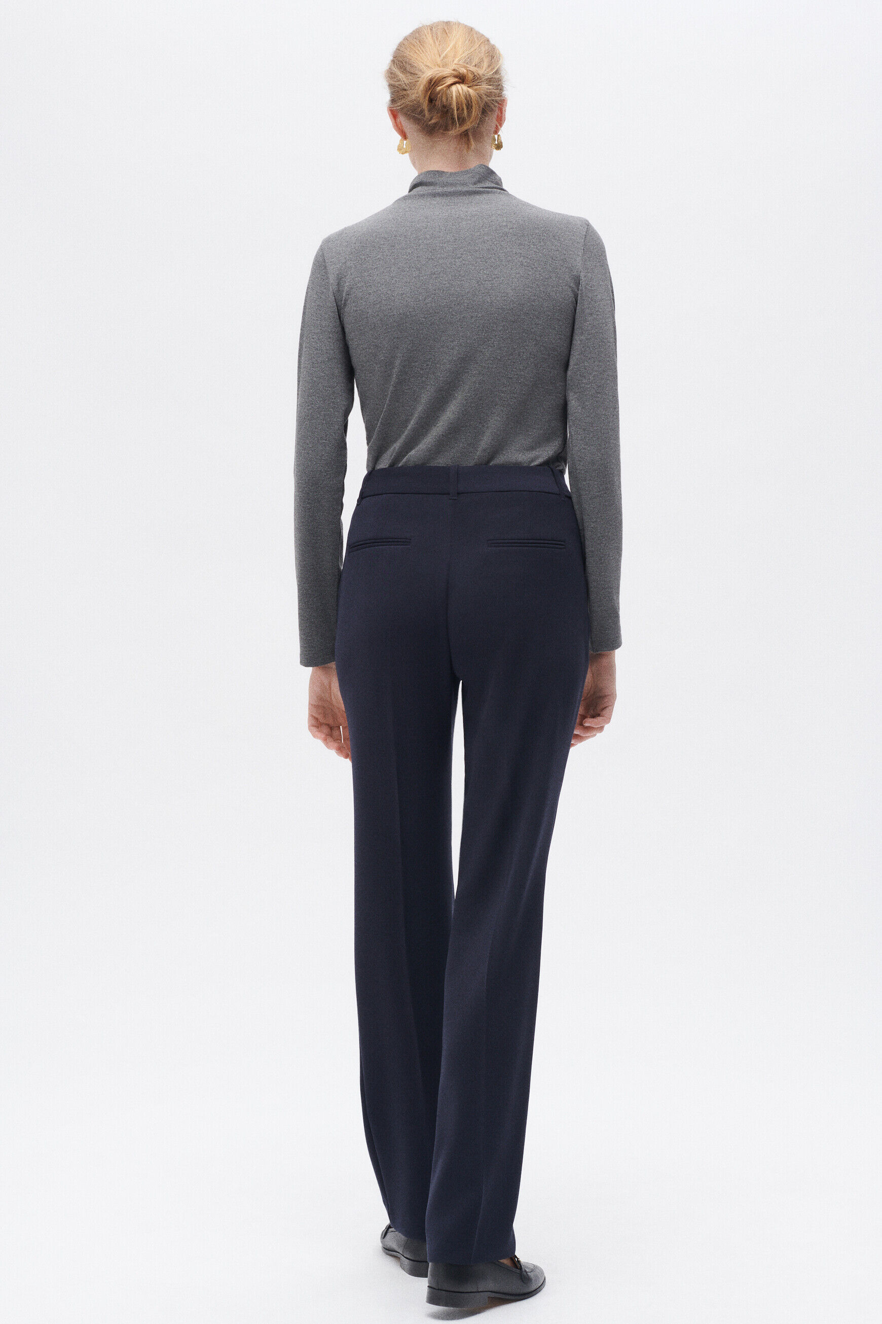 Pantalon pclement bleu marine femme