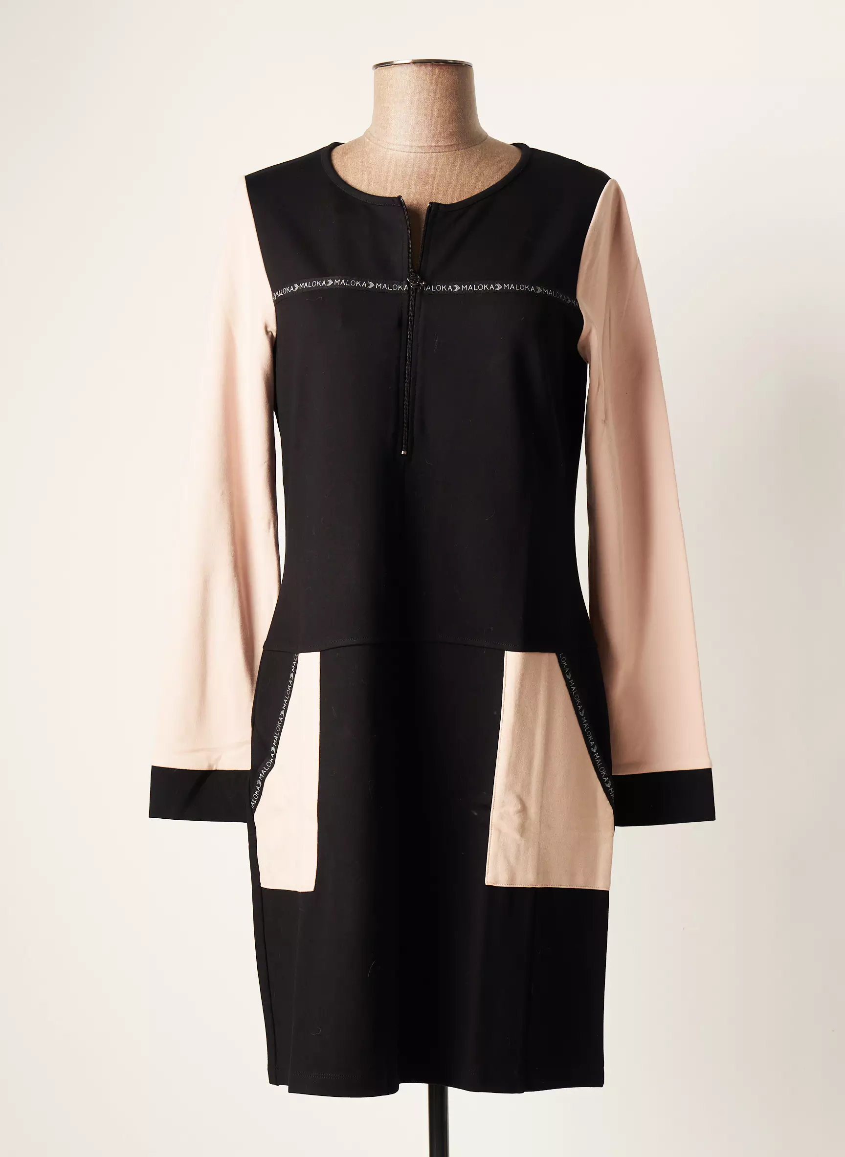 Maloka Robes Mi Longues Femme couleur noir
