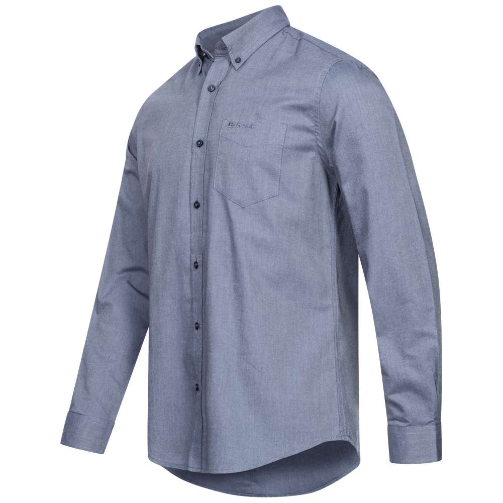 BEN SHERMAN Oxford Herren Langarm Hemd 0076260-DARK BLUE