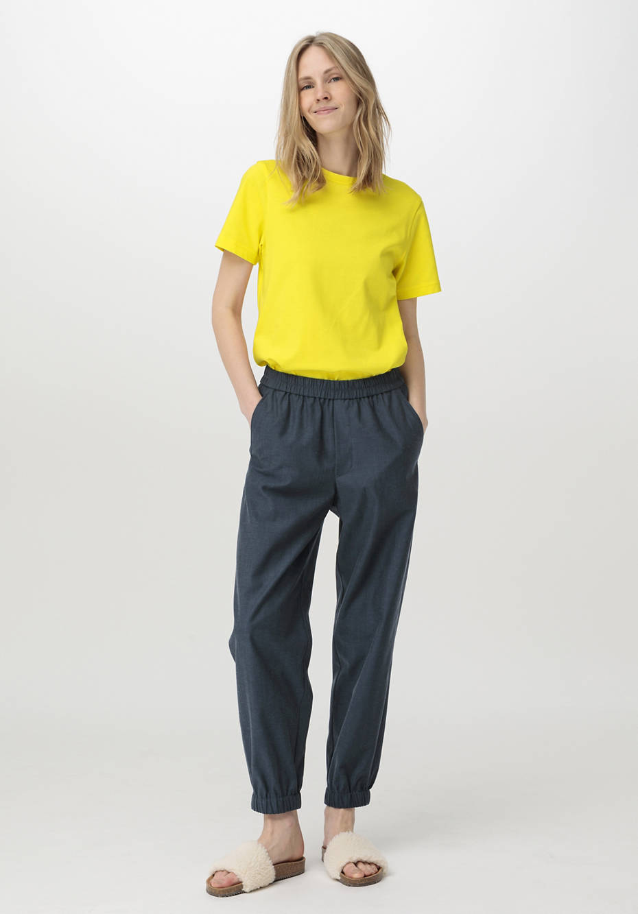 Joggpants aus Bio-Merinowolle mit Bio-Baumwolle