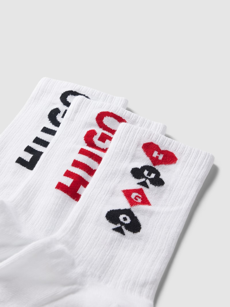 Socken mit Label-Stitching im 3er-Pack in weiß