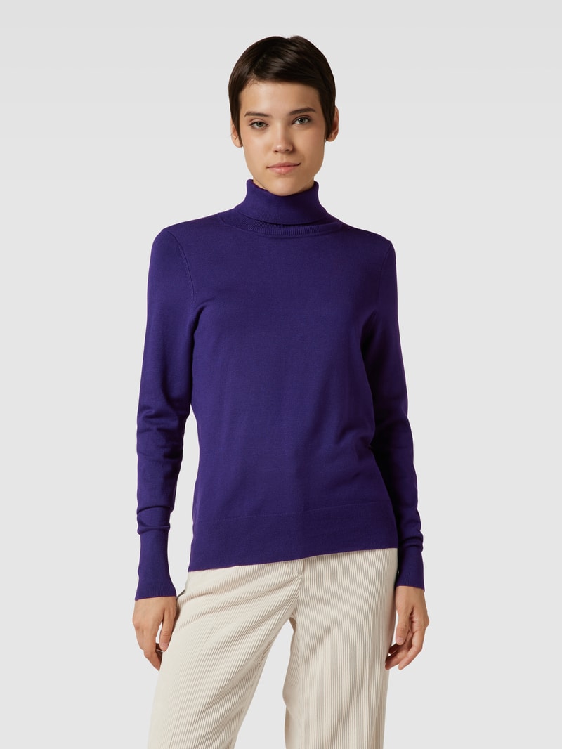 Longsleeve mit Rollkragen in purple