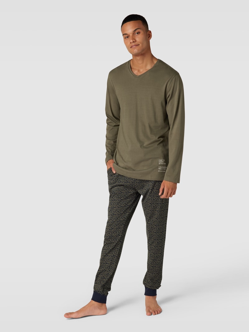 Sweatpants mit Allover-Muster Modell 'MIX IT UP!' in olivgrün