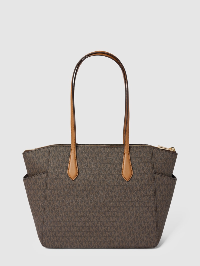 Shopper mit Label-Detail Modell 'MARILYN' in mittelbraun