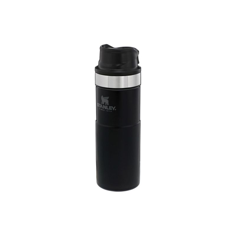 Thermoflasche Stanley, Classic Trigger-Action Travel Mug 16oz \/ 470ml Matte Black Pebble