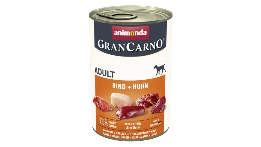 ANIMONDA Hundenassfutter GranCarno Adult Rind + Huhn 400 g