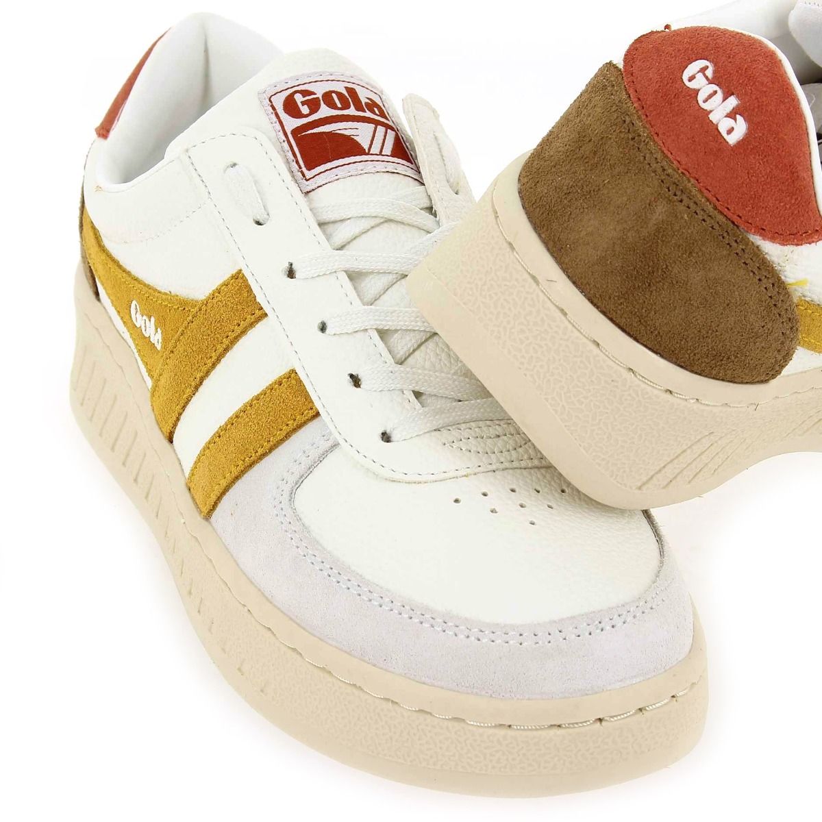 Gola  GRANDSLAM TRIDENT CLA415 - blanc moutarde