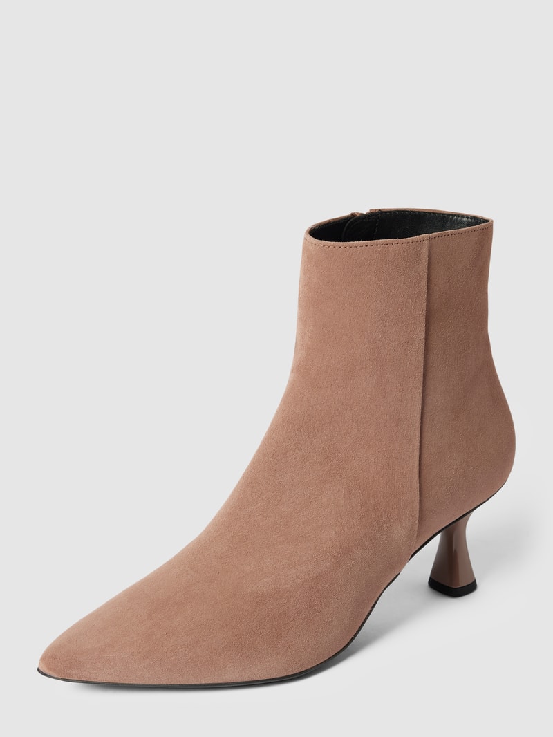 Stiefeletten aus Leder mit Reißverschluss Modell 'Velo' in taupe