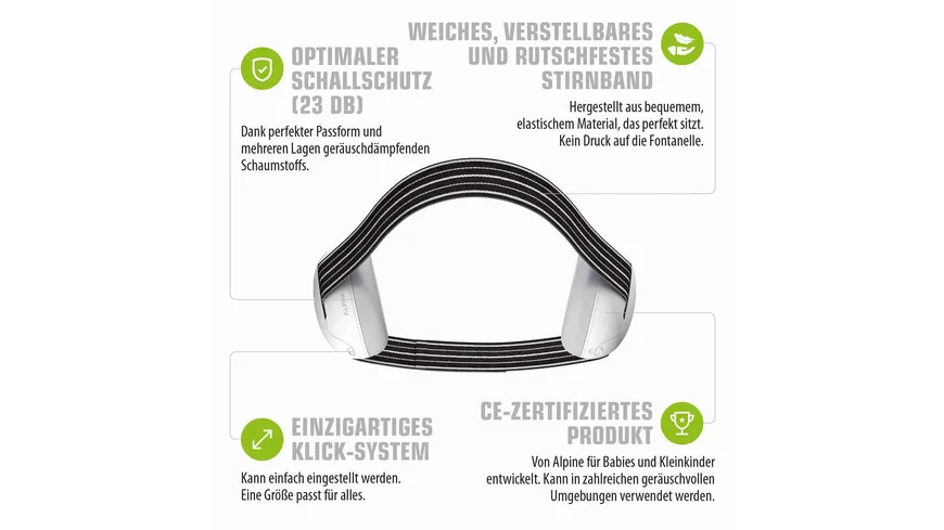 ALPINE Gehörschutz MUFFY BABY schwarz